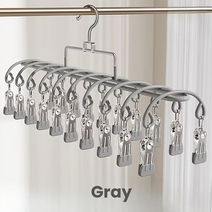 Stainless Steel Clothes Drying Hanger with 20 Metal Clips