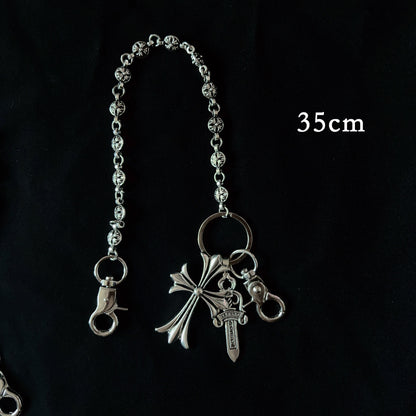 Multi-Functional Pant Chain – Bag Charm/Waist/Jeans Chain, Sword/Bead/Cross Waist Chain