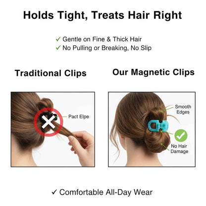 ✨ Magnetic Hair Clip｜Comfortable Even When Lying Down