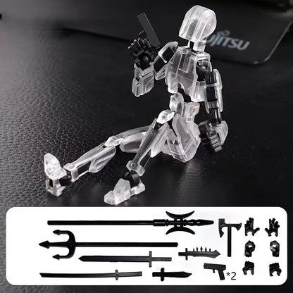 DIY Buildable Articulated Action Figure Toy with Movable Joints