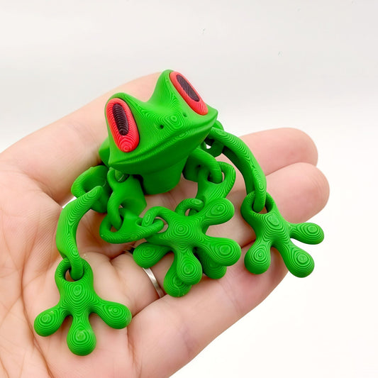 Trending 3D Magnetic Frog Figurine with Movable Joints, Fun Decorative Fridge Magnet