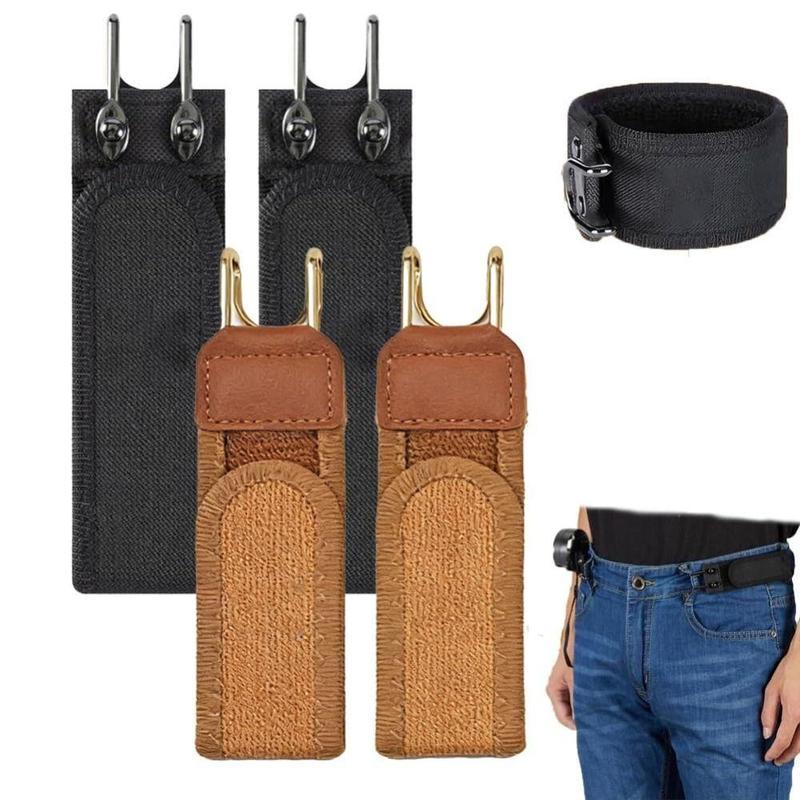 New Buckleless Belt with Hook – Metal Hook & Velcro, Adjustable & Stretchy, Comfortable Everyday Wear, Unisex