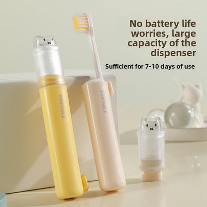 🪥Foldable Portable Toothbrush Set – All-in-One Toothbrush & Toothpaste, Soft Bristle, Compact for Business Trips & Travel