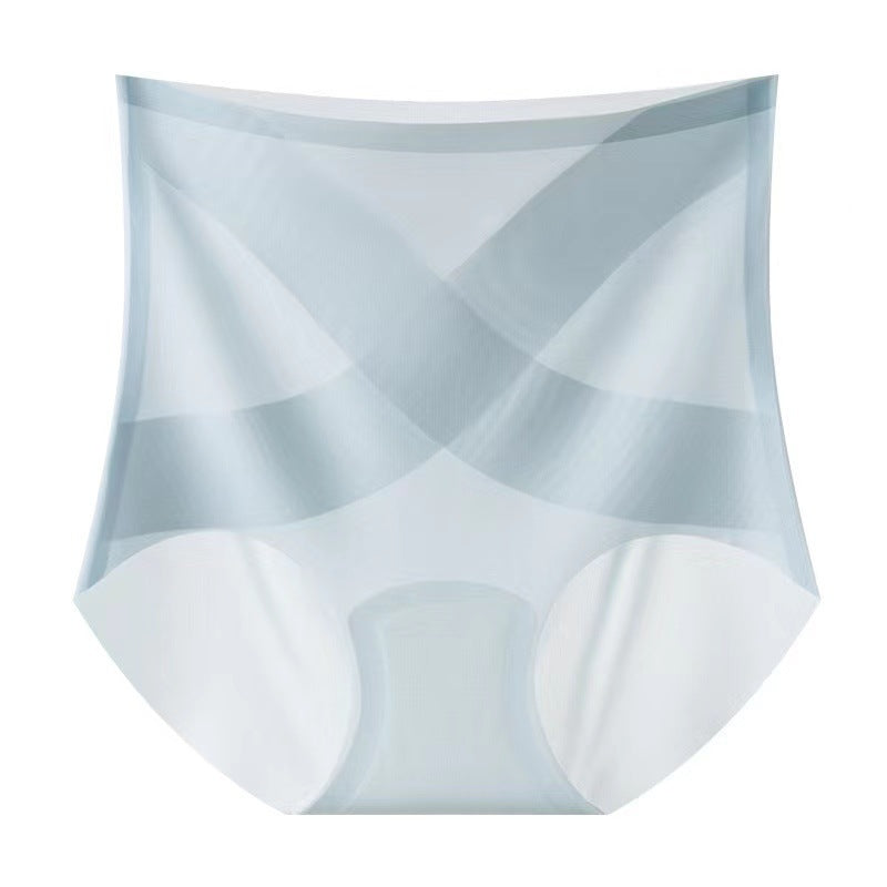 Women's High-Waist Seamless Cooling Gel Fabric Panty Set – High-Waist Cross-Waist Design