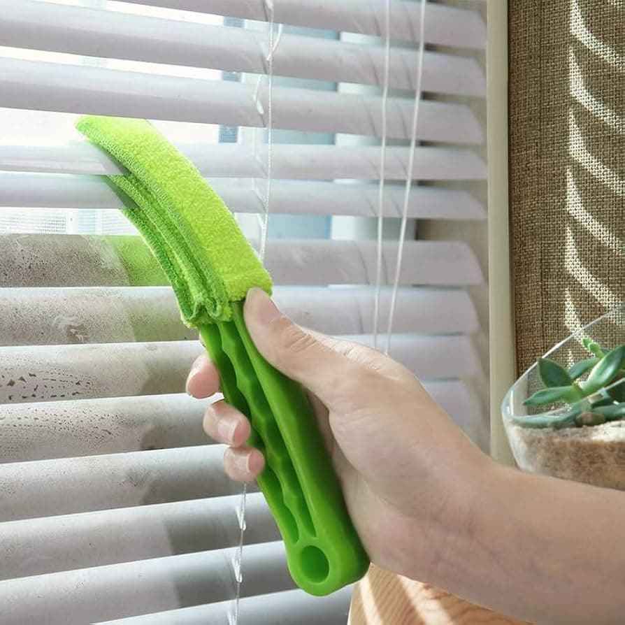 3-in-1 Blinds & AC Vent Cleaning Brush with Microfiber Sleeves – Multipurpose Dust Remover Tool