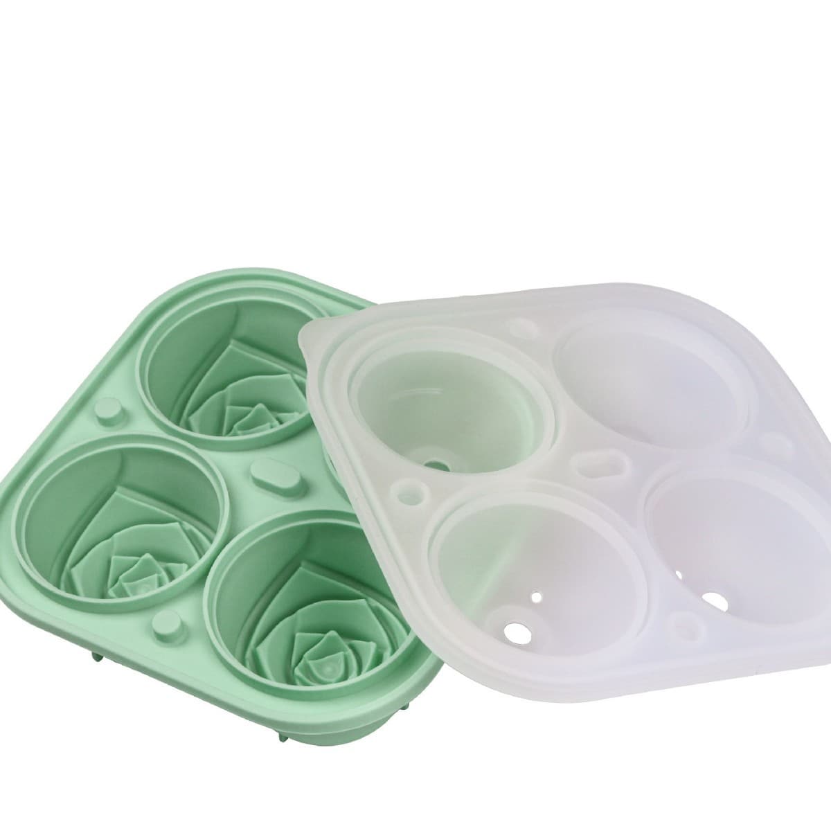 🌹🧊  Rose-Shaped Food-Grade Silicone Ice Mold