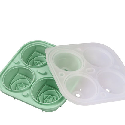 🌹🧊  Rose-Shaped Food-Grade Silicone Ice Mold