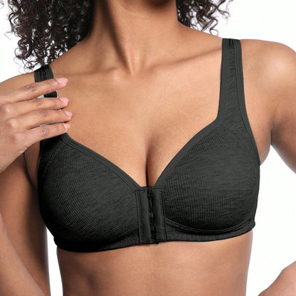 Wireless Front-Closure Push-Up Bra