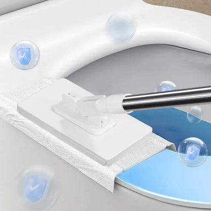Facial Tissue Mop Clip – Hands-Free | One-Button Detachable | Automatic Wet Wipe Clamp | Reusable | New Press-Type Cloth Mop