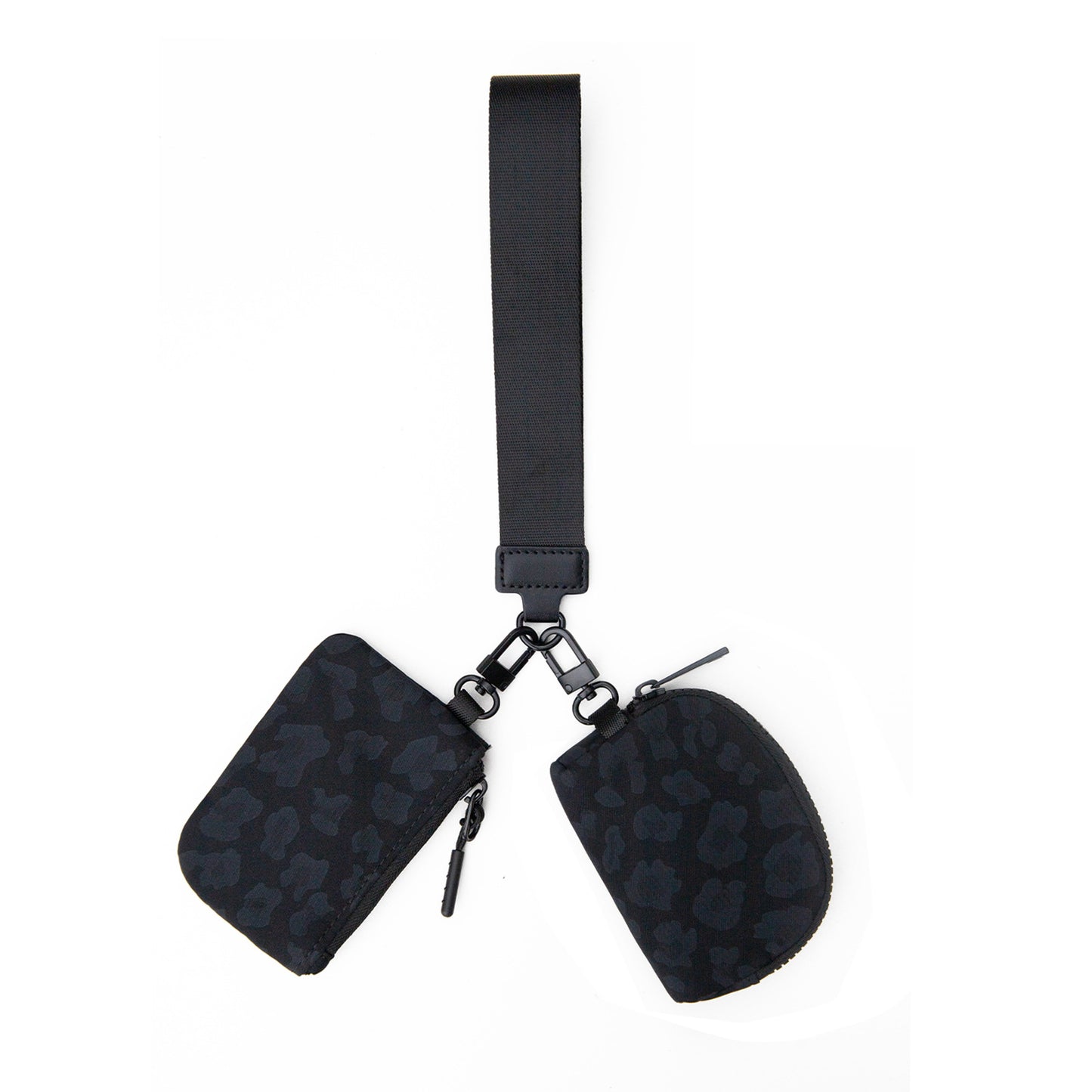 Women's Portable Mini Fashion Colorblock Zip Wristlet + Coin Purse，Waterproof Nylon
