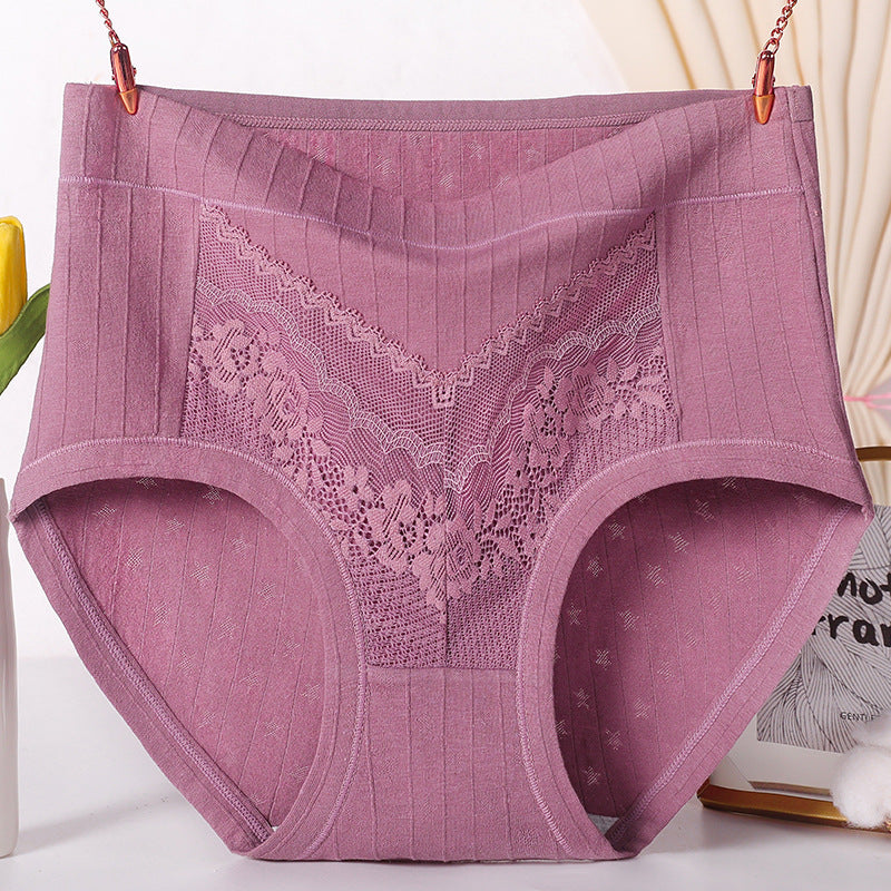 High-Waist Shaping Plus-Size Lace Panties
