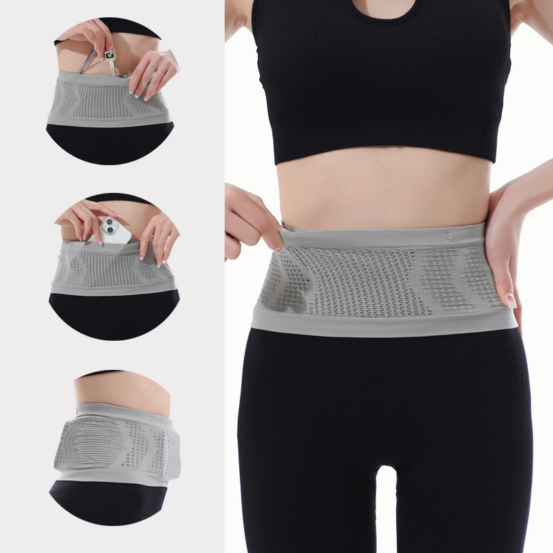 Multifunctional, breathable, concealed knitted hip bag