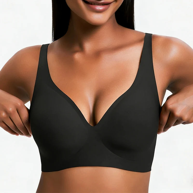Wireless Womens Comfortable Wireless Bras Push Up Bralettes Seamless Tshirts Bras Deep V