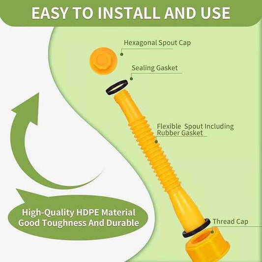 Upgraded Universal Gas Spout – Flexible Nozzle, Fits 1-10 Gal