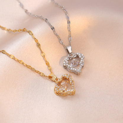 Ocean Heart Golden Love Necklace