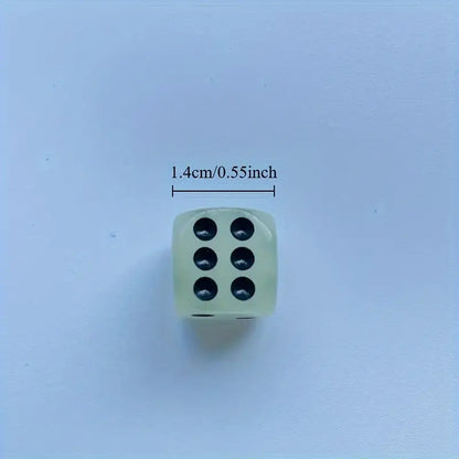 Glow-in-the-Dark Dice Set -12pcs, 14mm Acrylic Resin Dices