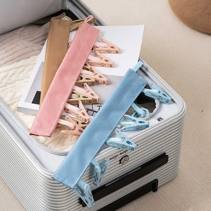 ✈️Portable Travel Clothespins – Turn Any Hanger Into a Clothesline