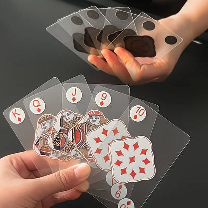 Creative transparent plastic poker cards, waterproof PVC poker cards