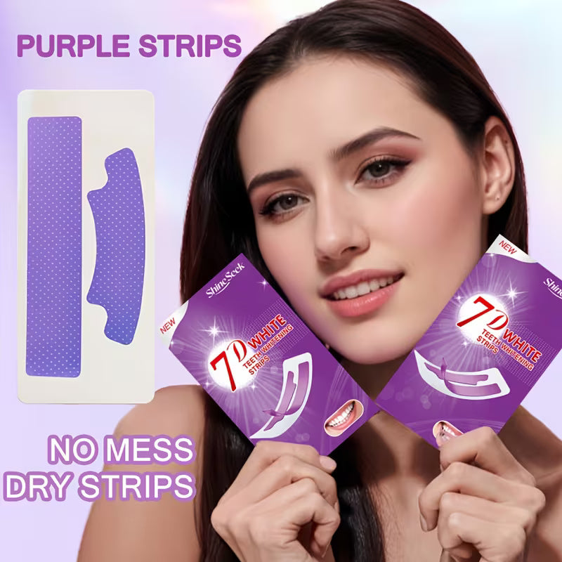Purple Teeth Strips Daily Travel Use Teeth Whitening Strips