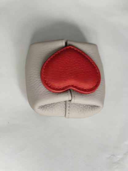 ❤️Sweetheart Mini Leather Pouch – Heart-Shaped & Compact, Jewelry & Coin Organizer, Multi-Purpose Pouch