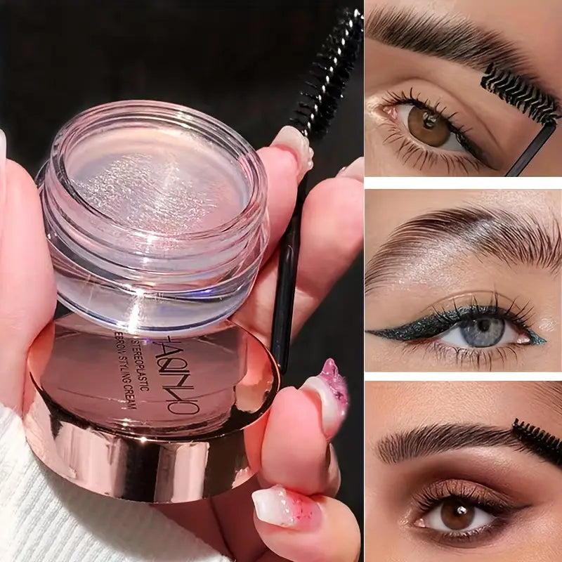 Long-Lasting Waterproof Quick-Dry Brow Gel & Styling Pomade (With Brush Applicator)