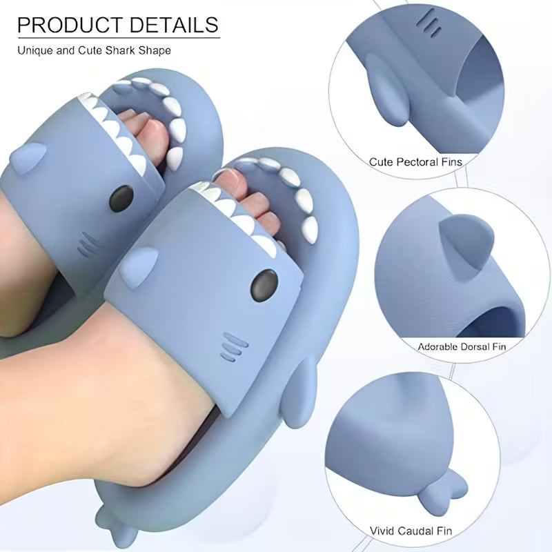 Fashionable Shark Slides - Comfortable, Non-Slip
