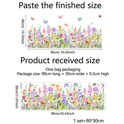 Colorful Floral Bouquet Window Sticker