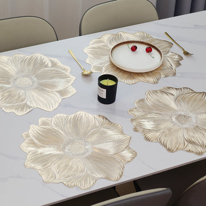 Lotus-Shaped Heat-Resistant and Washable Placemat