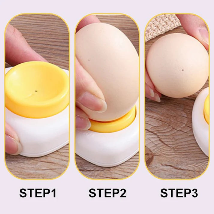 🥚Egg Piercer with Safety Lock – One-Press Pricking, Prevents Cracking, Perfect Hard-Boiled Eggs Every Time
