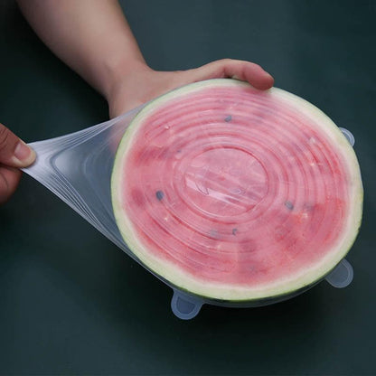 Multifunctional Silicone Food Storage Lids – Airtight & Leak-Proof, Heat & Cold Resistant, 6-Piece Set