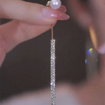 Pearl Dangle Earrings | Dangle Diamond Earrings