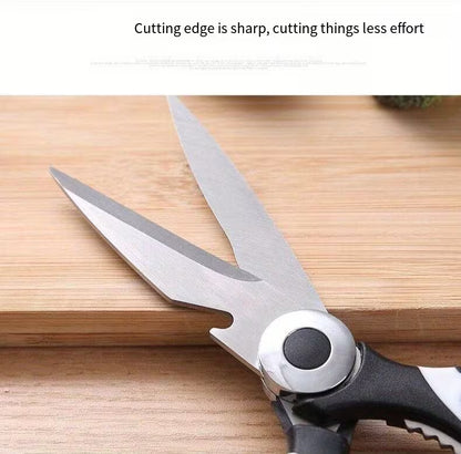 Sharp, durable stainless steel shears – Effortless cutting of chicken, fish, meat, and bones.