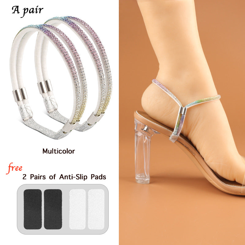 Rhinestone Anti-Slip Heel Strap | High Heel Shoe Fixing Band