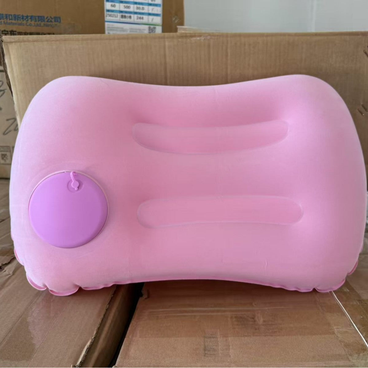 Foldable Press-to-Inflate Travel Back Pillow