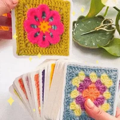 Granny Square Instructional Card Set