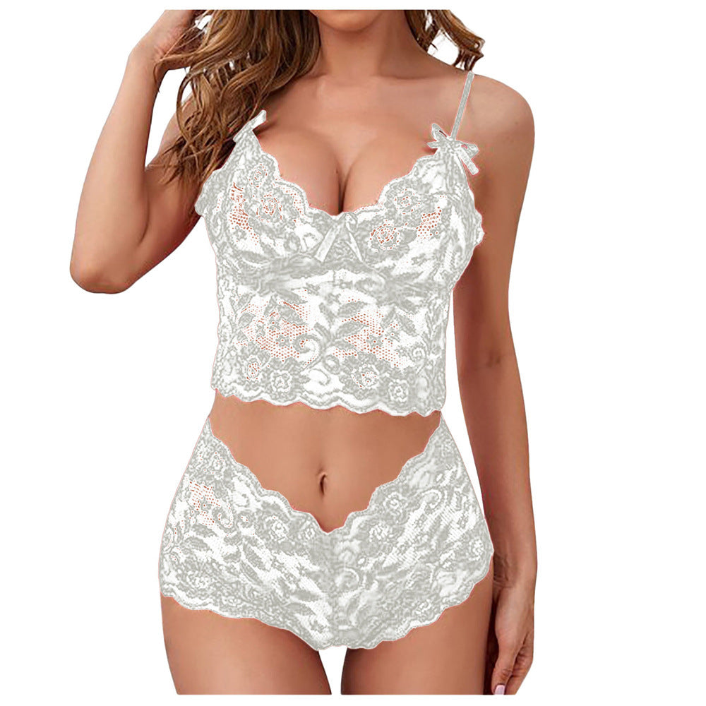 Lace Sheer Sexy Lingerie Three-Point Bustier Bandeau