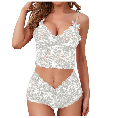 Lace Sheer Sexy Lingerie Three-Point Bustier Bandeau