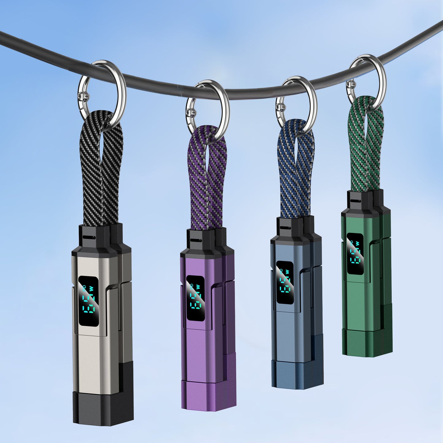 65W Digital Display Fast Charging Cable Keychain – On Keys