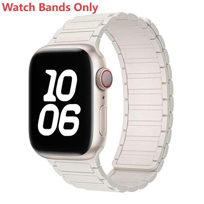 Silicone Magnetic Loop Watch Band For Apple Watch