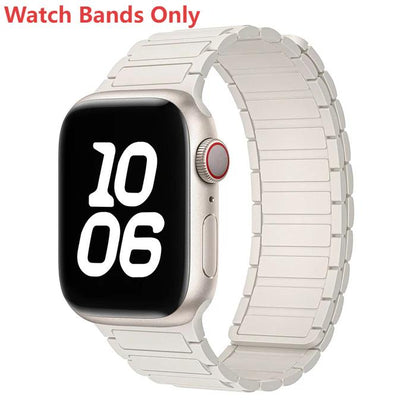 Silicone Magnetic Loop Watch Band For Apple Watch
