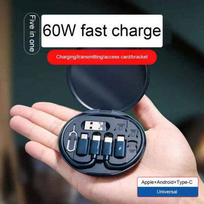 5-in-1 Portable Cable Adapter Storage Box Set