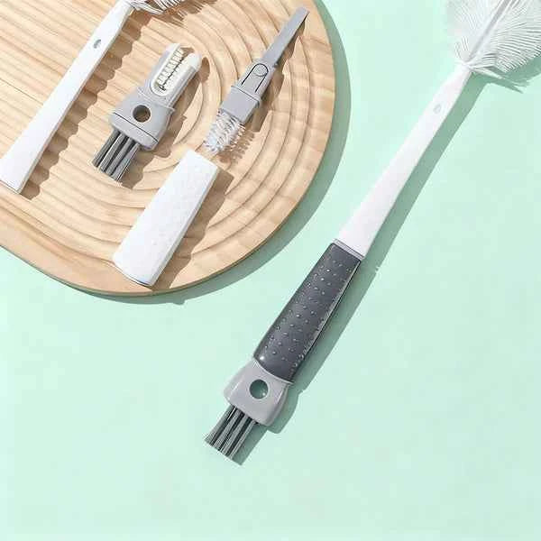 Detachable Long-Handle Silicone Cup Brush – Deep Reach for Tall Cups | Scratch-Free | for Thermos, Baby Bottles & Water Bottles
