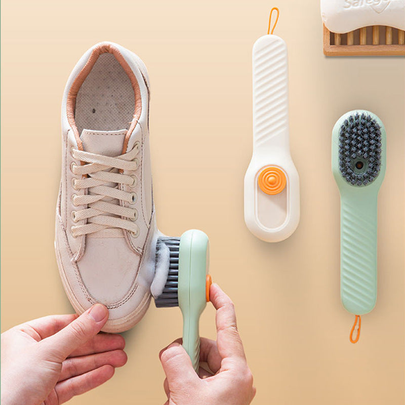 (Pack of 2)Press-to-Dispense Scrubbing Brush – Refillable & No Mess