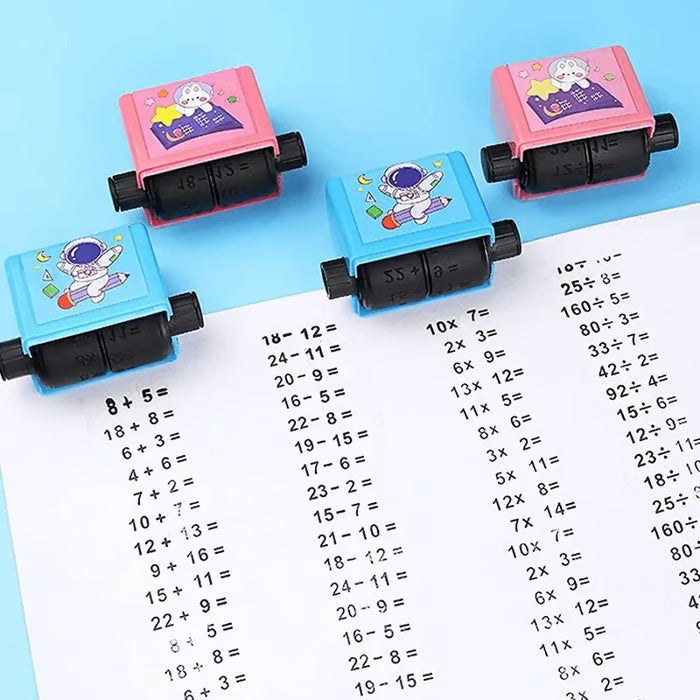 Addition-Subtraction Wheel Stamp & Multiplication-Division Practice Math Stamp