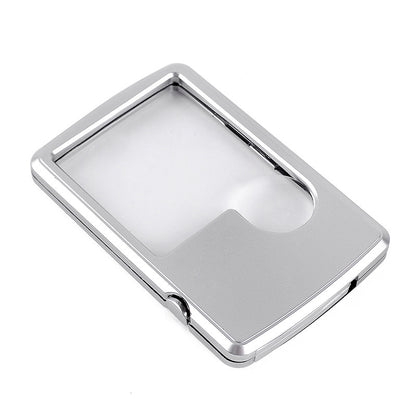 Card-Style Magnifying Glass – Slim with Light, Clear for Small Text