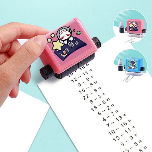 📚Math Roller Stamp – Addition, Subtraction, Multiplication & Division, Auto-Generate Practice Questions for Kids