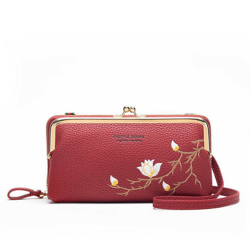 Elegant Embroidered Versatile Small Shoulder Bag