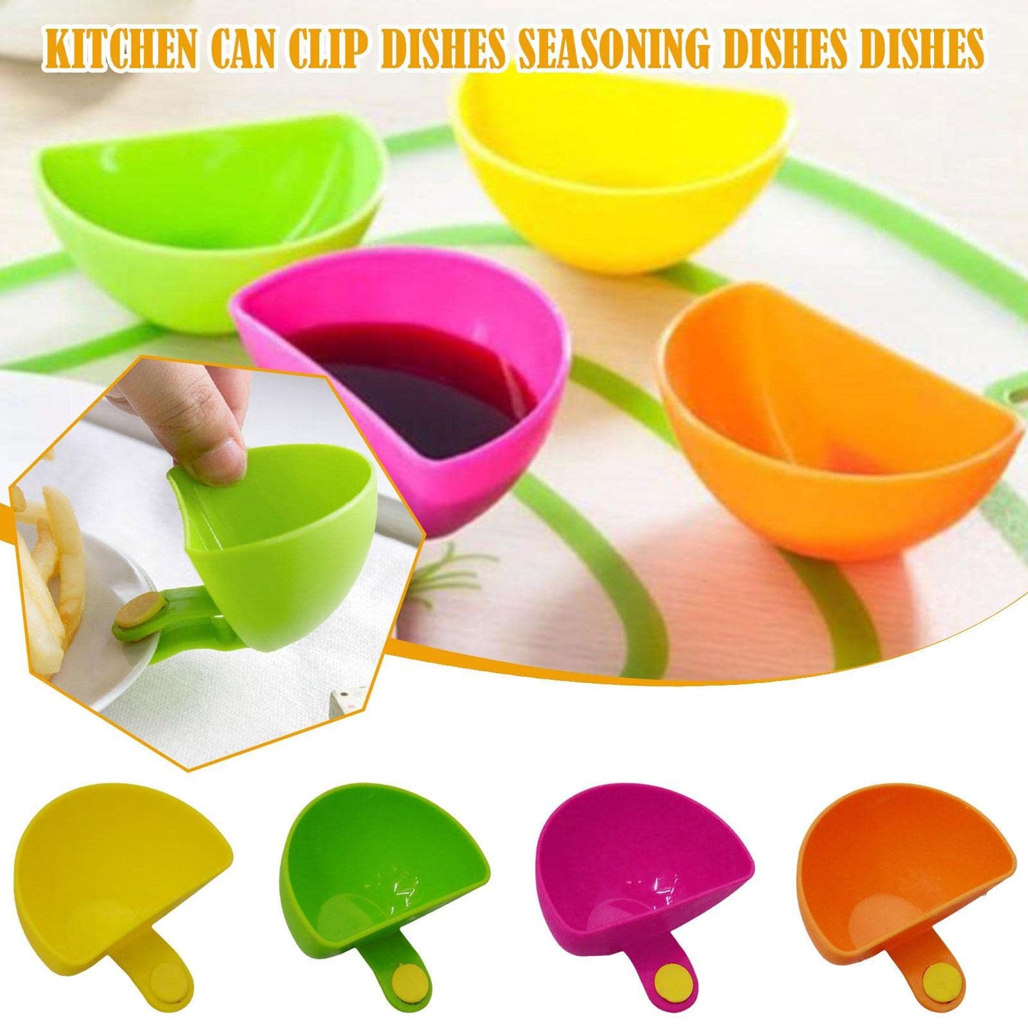 Dip Clip Bowl Plate Holder(4 Pcs/Set)