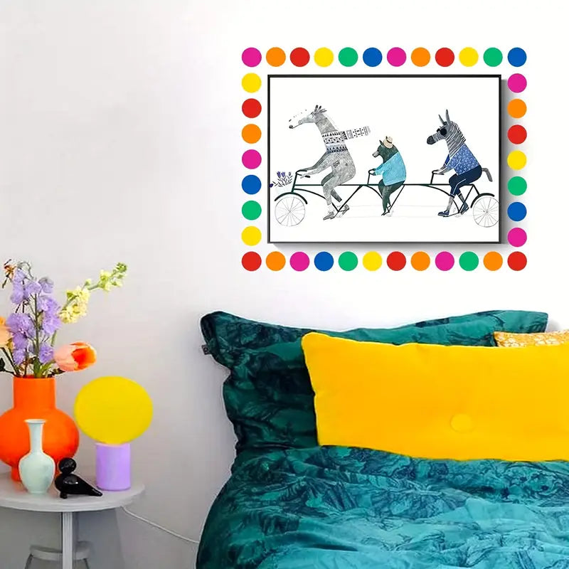 [Buy 1 Get 1 Free] Colorful Dot Stickers Round Adhesive Labels