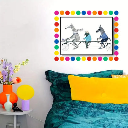 [Buy 1 Get 1 Free] Colorful Dot Stickers Round Adhesive Labels